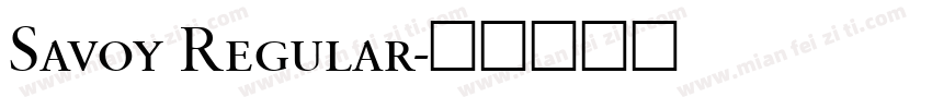 Savoy Regular字体转换
